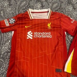 Nike Liverpool FC Red and Yellow Soccer Jersey